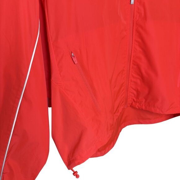 Fabletics Tempo Lightweight Windbreaker in Neon Coral, L - Picture 6 of 8